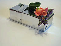 Silver gift with rose Silver gift with rose