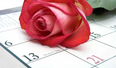 Mothers Day Rose and Calendar Mothers Day Rose and Calendar